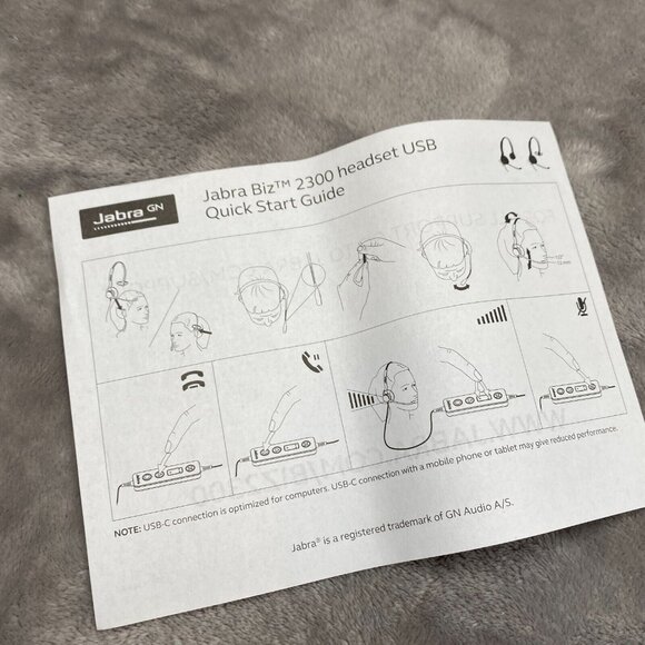 Jabra Biz 2300 HSC015 Professional Call Center Headset USB Quick Start Guide - Picture 8 of 11
